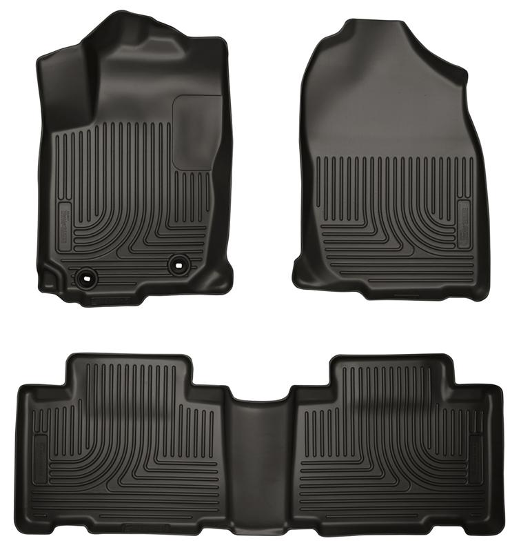Toyota RAV4 Floor Mats - Front & 2nd Seat - Husky Liners - Weatherbeater - Black - `13-`27